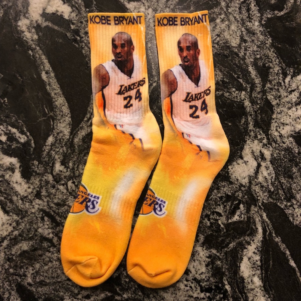 Rare! Kobe Bryant Lakers Retirement Tribute Socks